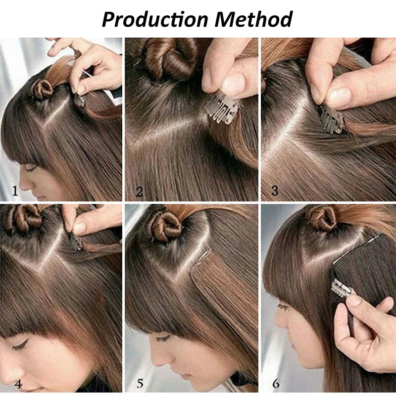 WIGSIN 24 Inch 7 Piece Straight Clip In Hair Extensions