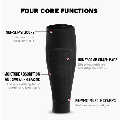 Foam Padded Compression Shin Guard Sleeve