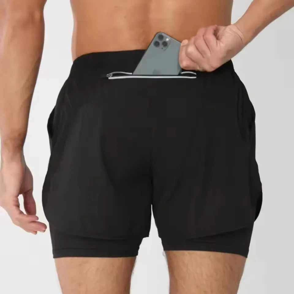 Men's Quick Dry 2 in 1 Running Shorts