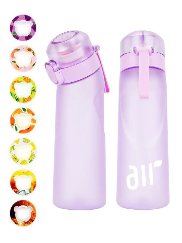 Leak Proof Sports Water Bottle with Straw and Flavor Pod