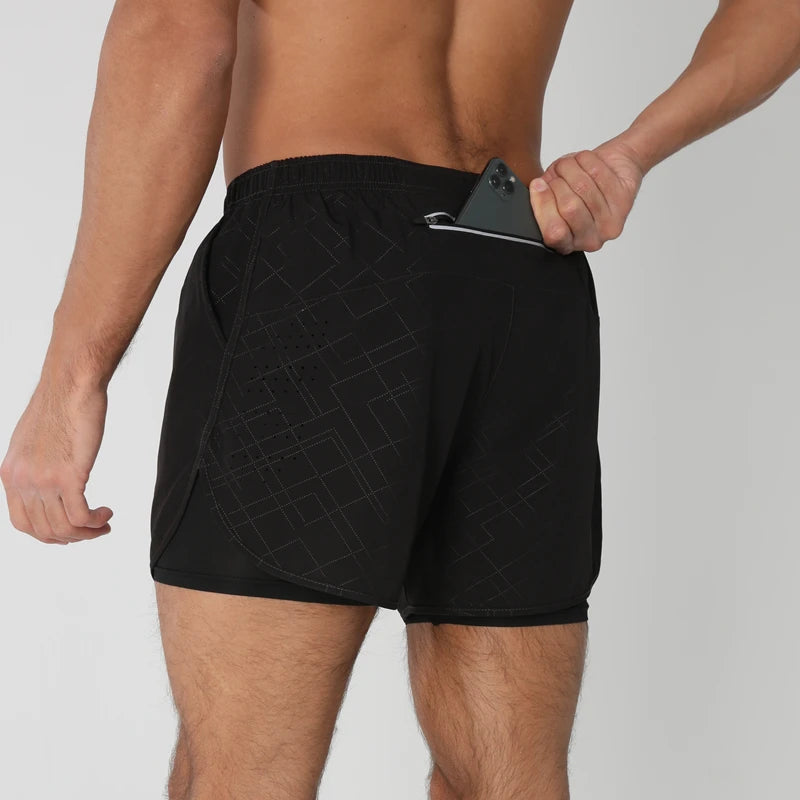 Men's Quick Dry 2 in 1 Running Shorts