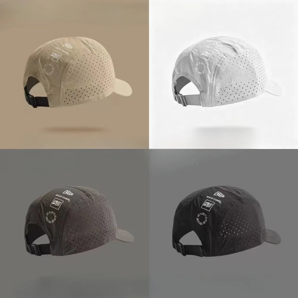 Unisex Quick Dry Mesh Short Brim UV Protection Baseball Cap