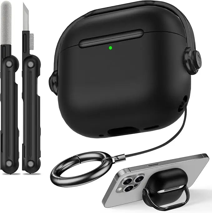 Shockproof AirPods Pro 3 and AirPods 4 Case with Lock and Cleaner Kit