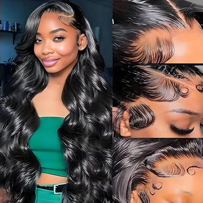 Women's 40 Inch 250% Density Body Wave HD Lace Front Human Hair Wig