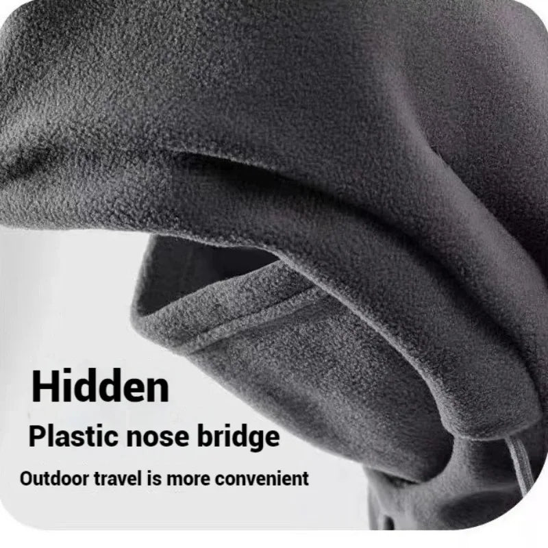 Unisex 3 in 1 Windproof Balaclava Hat with Neck Warmer