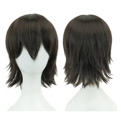 Unisex 12 Inch Short Bob Cosplay Wig with Bangs