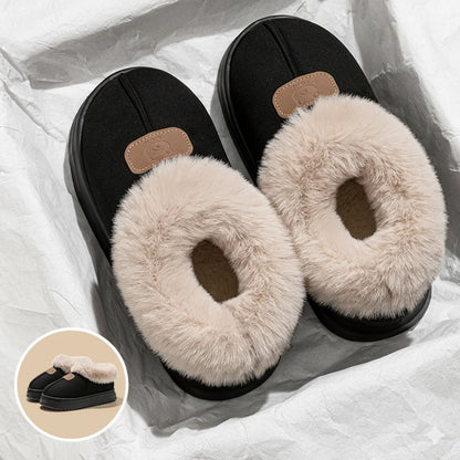 Fleece Lined Winter Slippers with Ankle Cover for Men & Women Warm Home Shoes