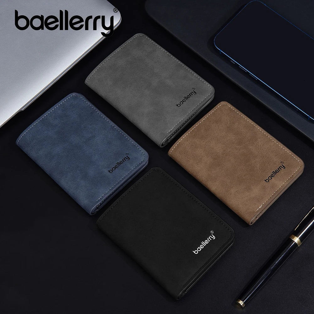 Baellerry Men's PU Leather Minimalist Money Clip Wallet
