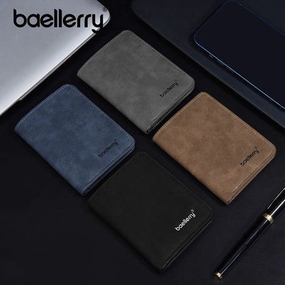 Baellerry Men's PU Leather Minimalist Money Clip Wallet