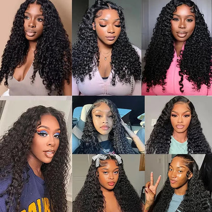 Women's 36 to 38 Inch Burmese Curly HD Lace Front Human Hair Wig
