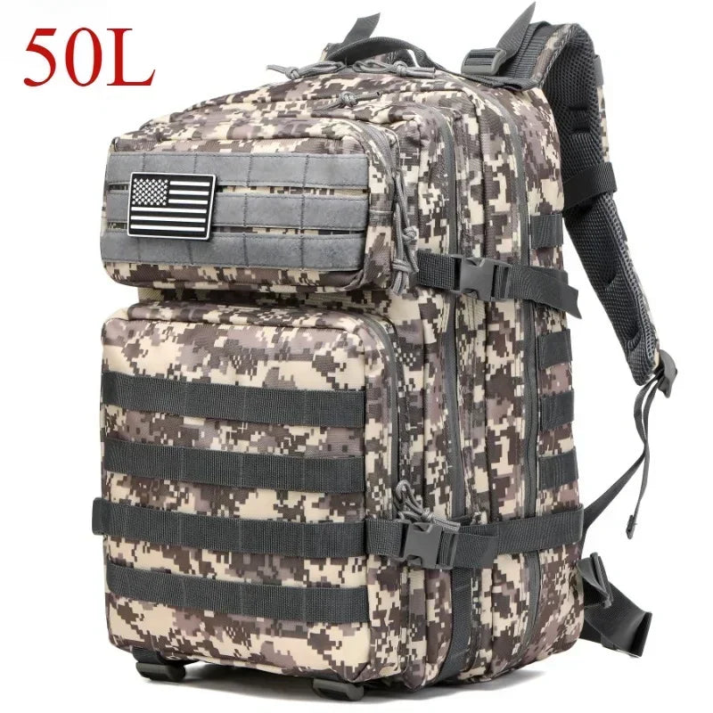 25L or 50L MOLLE Tactical Hiking Backpack