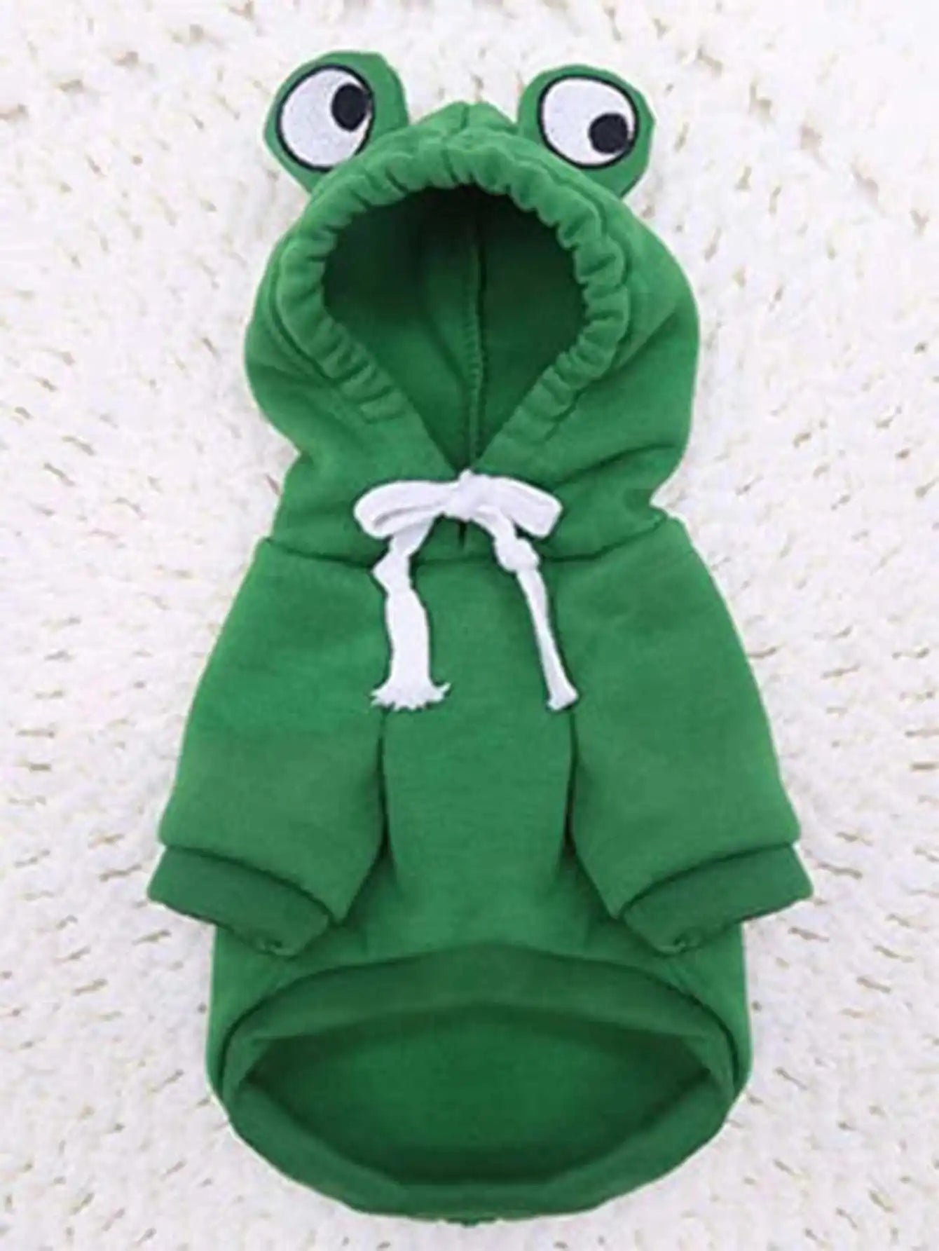 Cute Frog Dog Hoodie Sweater for Small & Medium Dogs Green Pet Clothes