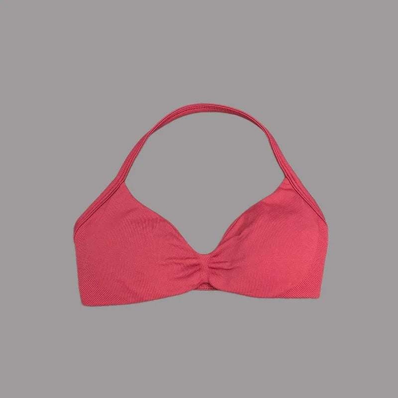 Women's High Support Strappy Halter Sports Bra