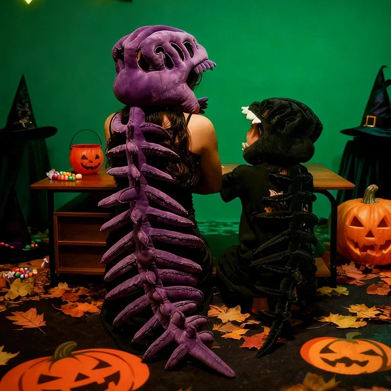 Realistic Dinosaur Skeleton Costume Set with Funny Headgear