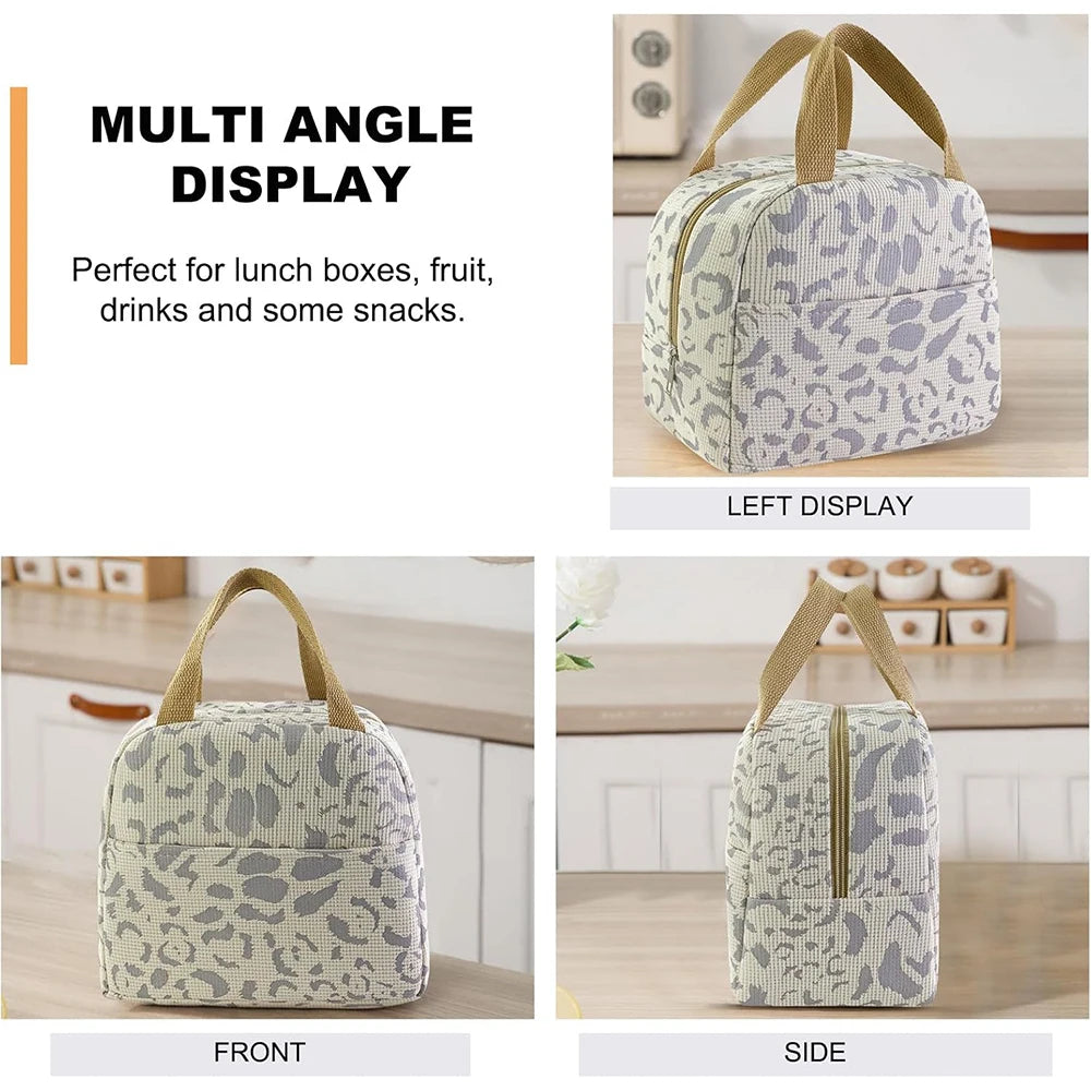 Ink Pattern Insulated Lunch Bag for Travel & Picnic