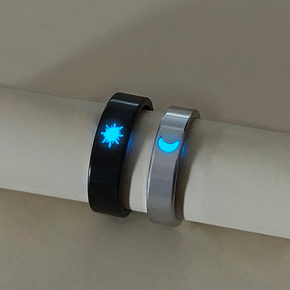 2 Piece Glow in the Dark Couple Rings Set