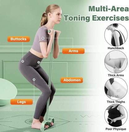 6 Tube Pedal Resistance Band Set with Handles