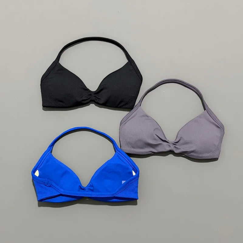 Women's Strappy Open Back Padded Sports Bra