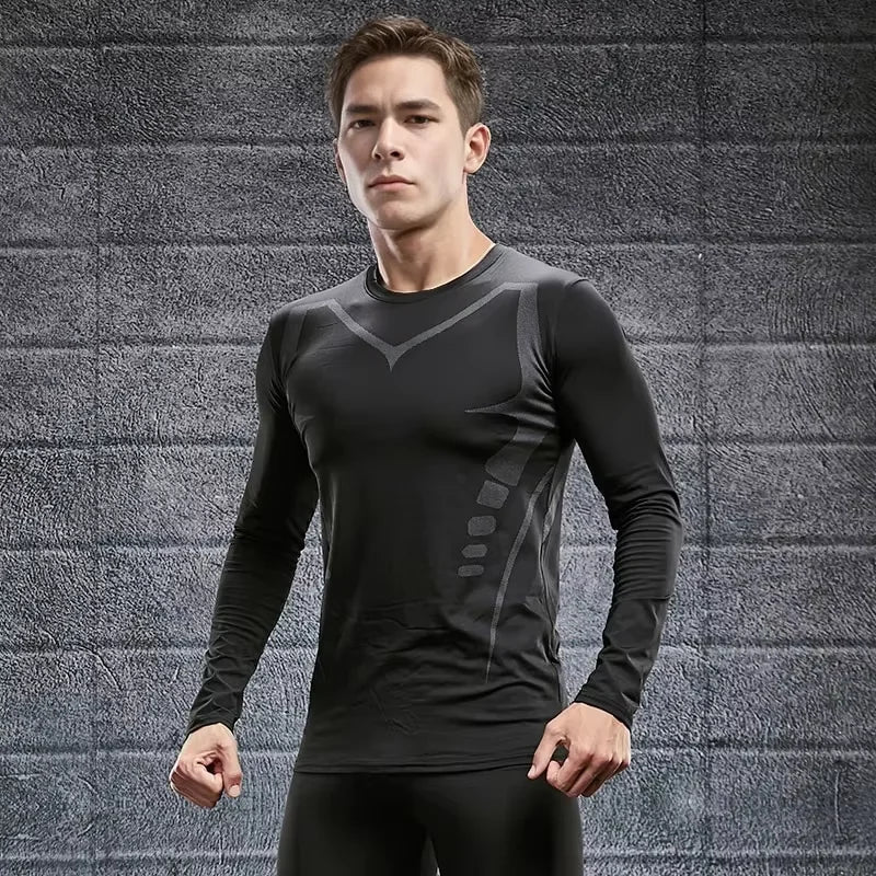 Men's Quick Dry Compression Running T Shirt