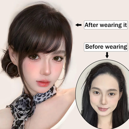 Women's Short Slanted Bangs Clip In Hair Extension