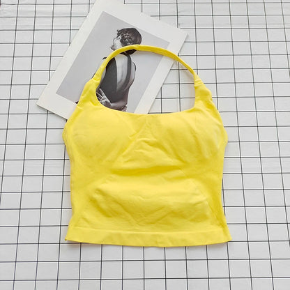 Women's Halter Backless Padded Sports Tank Top