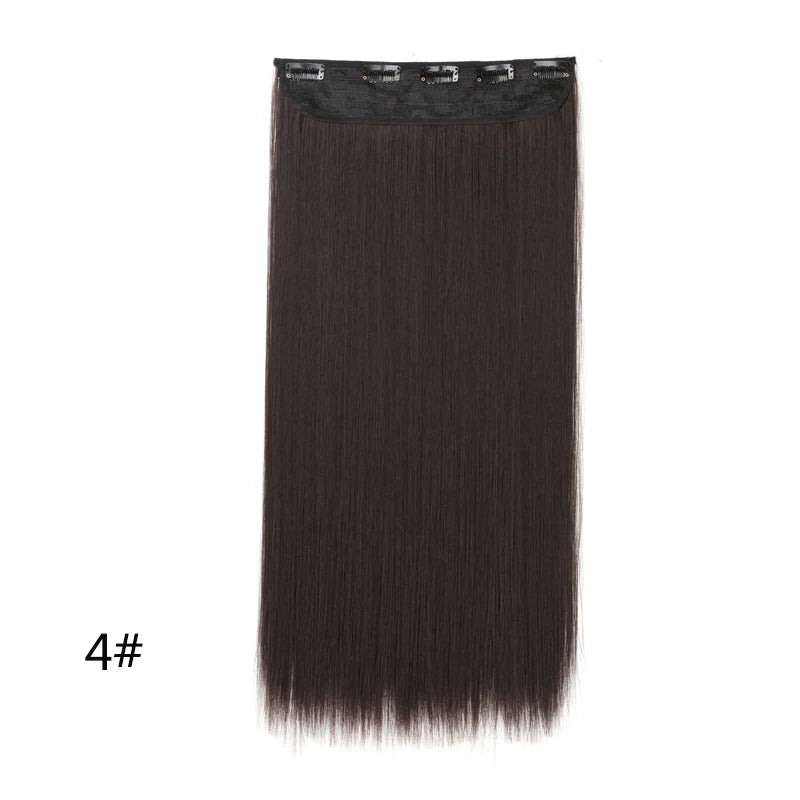Women's 24 Inch 5 Clip Straight Synthetic Hair Extension