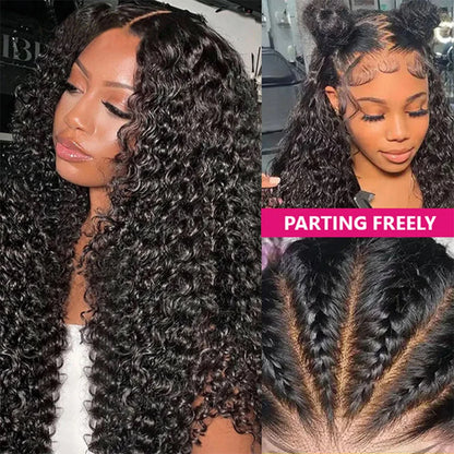 32 Inch Water Wave 13x4 HD Lace Front Human Hair Wig 200% Density