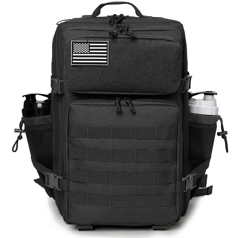 45L MOLLE Tactical Hiking Backpack with Bottle Holder