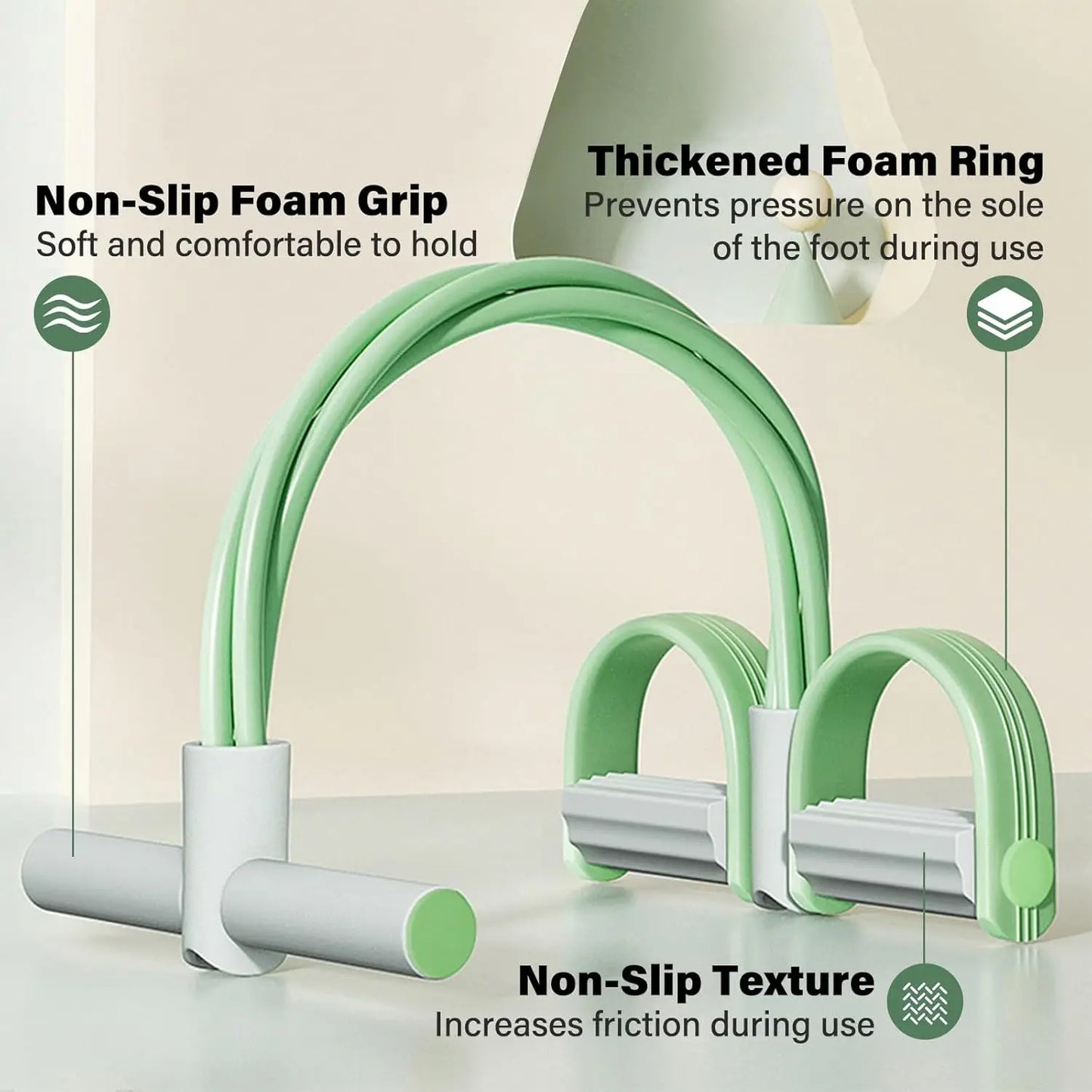 6 Tube Pedal Resistance Band Set with Handles