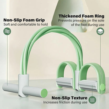 6 Tube Pedal Resistance Band Set with Handles