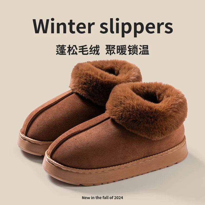 Women’s Plush Faux Fur Winter Slippers Warm Indoor Shoes