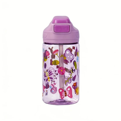 410ml Leak Proof Dinosaur Kids Water Bottle with Straw