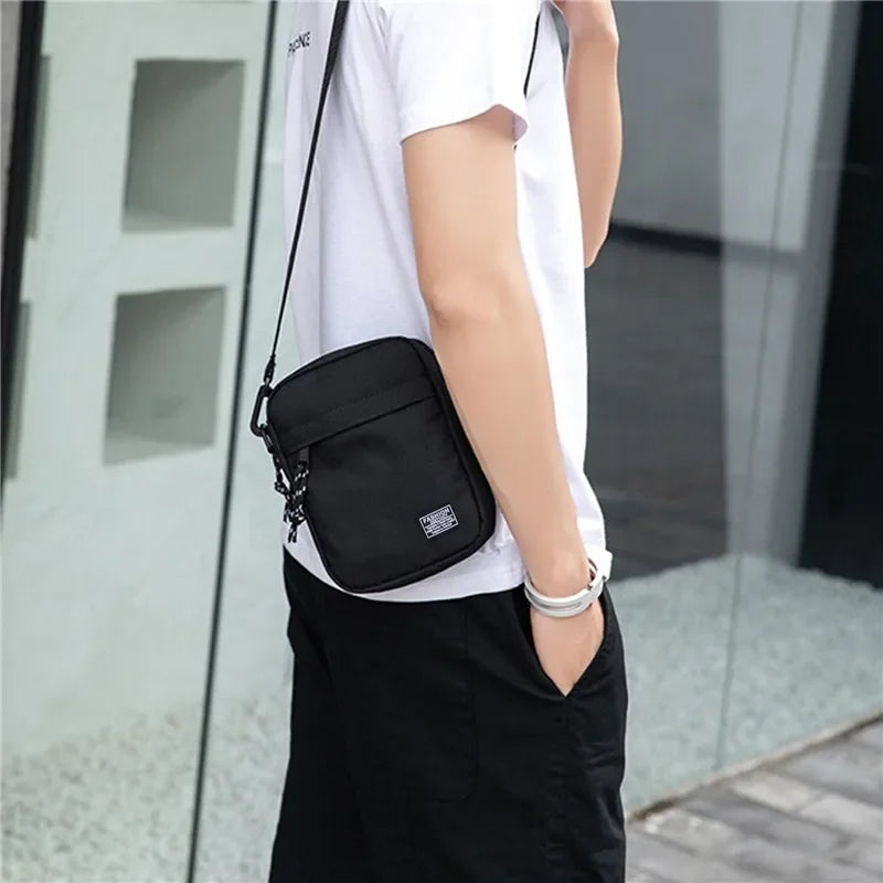 Unisex Oxford Cloth Small Crossbody Shoulder Bag Casual Satchel
