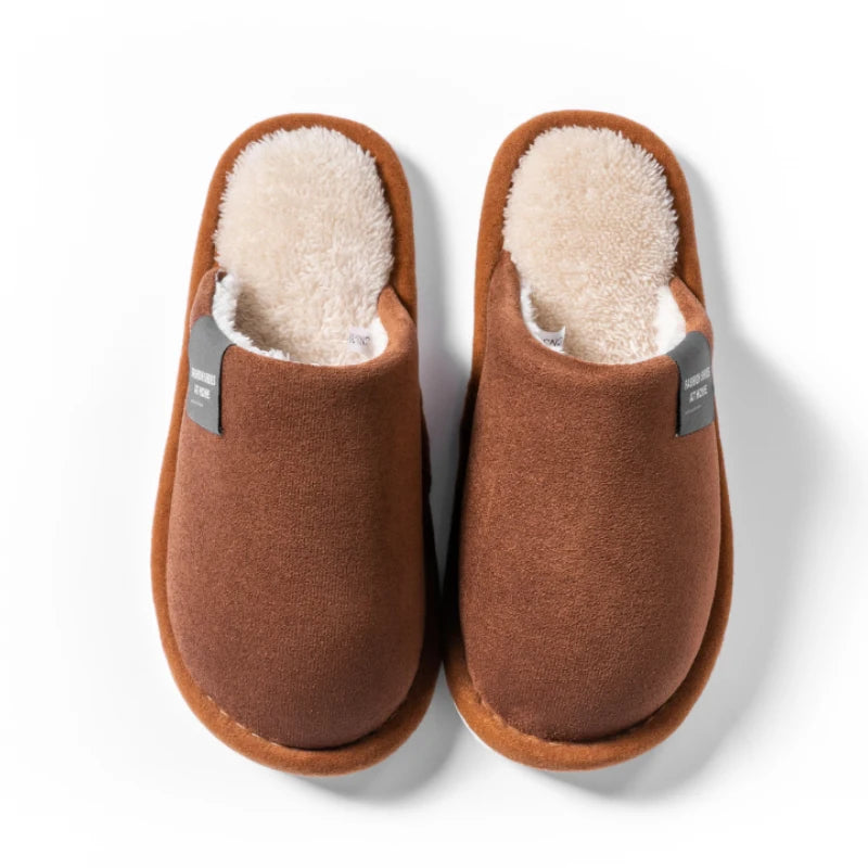 Unisex Warm Plush Non Slip Indoor House Slippers