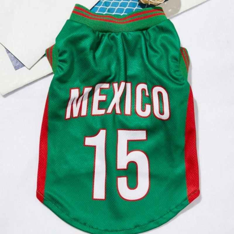 Breathable Mesh Basketball Jersey for Dogs & Cats Summer Pet Clothing