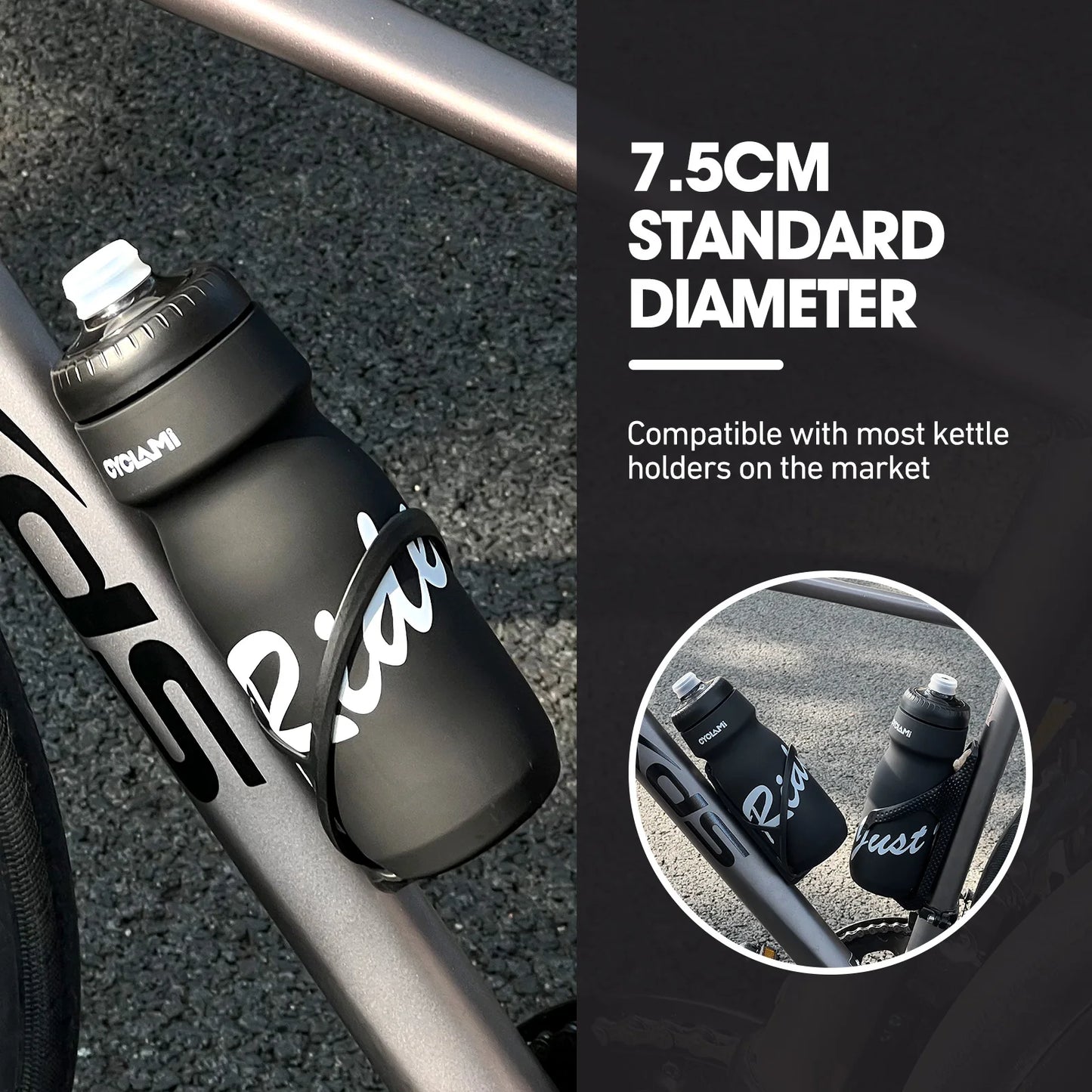 CYCLAMI 650ml or 750ml Leak Proof Cycling Water Bottle