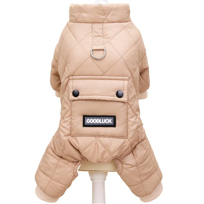 Thick Waterproof Winter Dog Jumpsuit Hoodie for Small Dogs