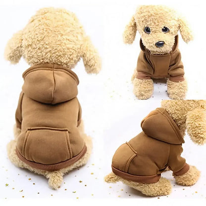 Warm Winter Dog Hoodie Sweatshirt for Small & Medium Dogs