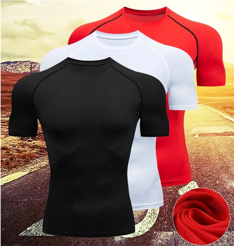 Men's Quick Dry Compression Workout T Shirt
