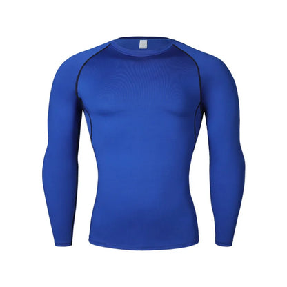Men's Quick Dry Long Sleeve Compression Running Shirt