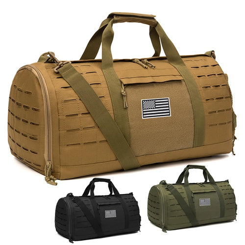 40L Men's Tactical Gym Duffle Bag with Shoe Compartment