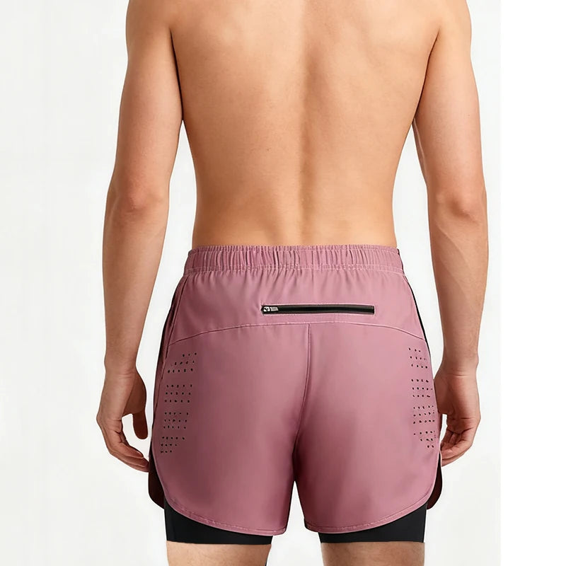 Men's Quick Dry 2 in 1 Running Shorts