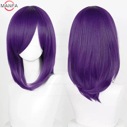40cm Heat Resistant Anime Cosplay Wig with Bangs