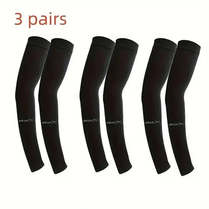 3 Pairs Cooling Breathable UV Protection Arm Sleeves