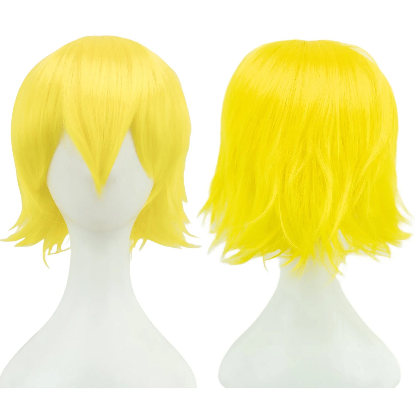 Unisex 12 Inch Short Bob Cosplay Wig with Bangs