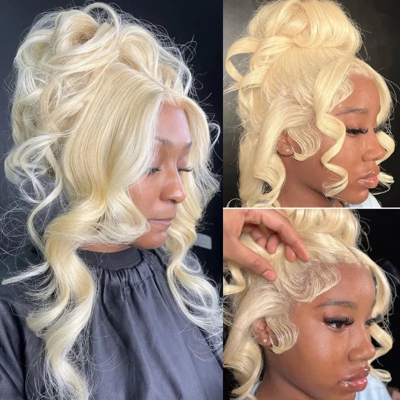 613 Honey Blonde Body Wave 13x4 13x6 HD Lace Human Hair Wig