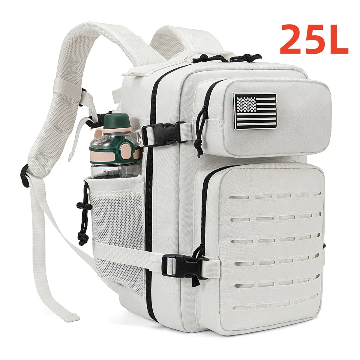 25L MOLLE Tactical Hiking Backpack with Dual Bottle Holders