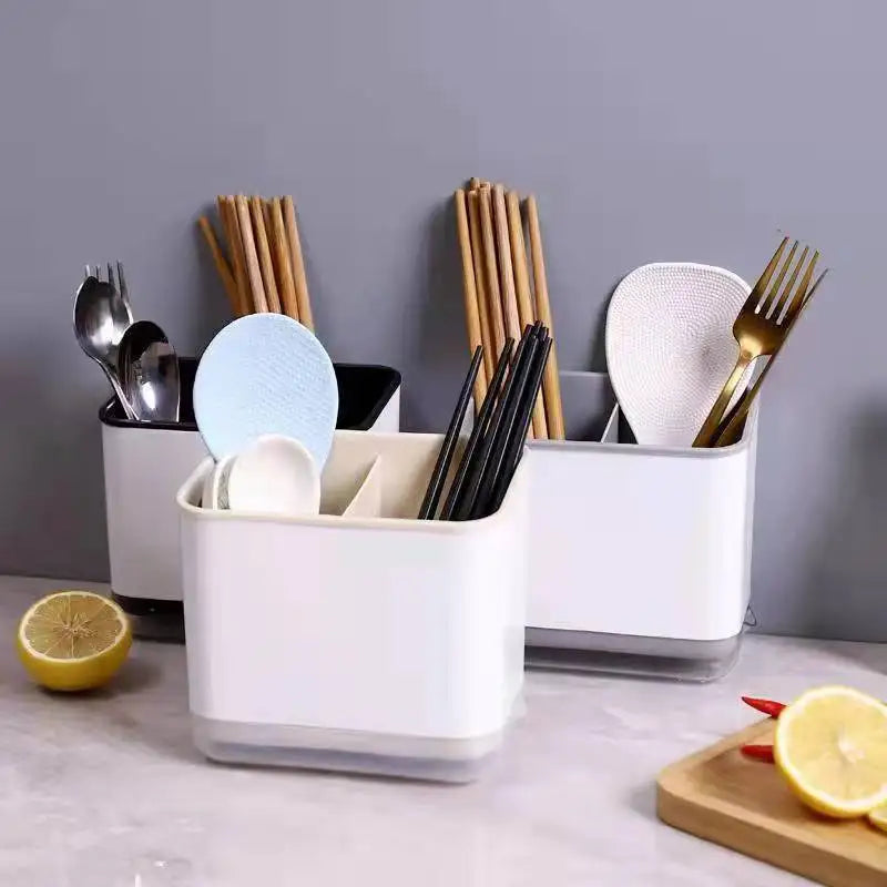 Multifunctional Kitchen Utensil Holder with Drainage Tray