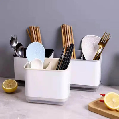 Multifunctional Kitchen Utensil Holder with Drainage Tray