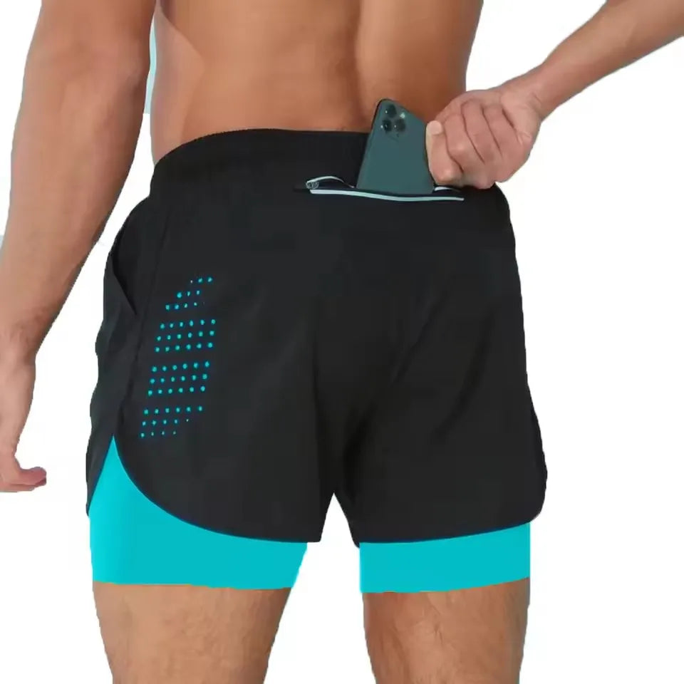 Men's Quick Dry 2 in 1 Running Shorts